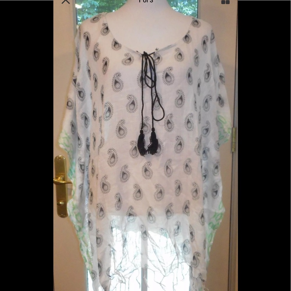 Beach by exist one size black white paisley dress